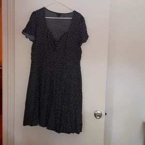 Retro Torrid Skater Black Polka Dot Dress